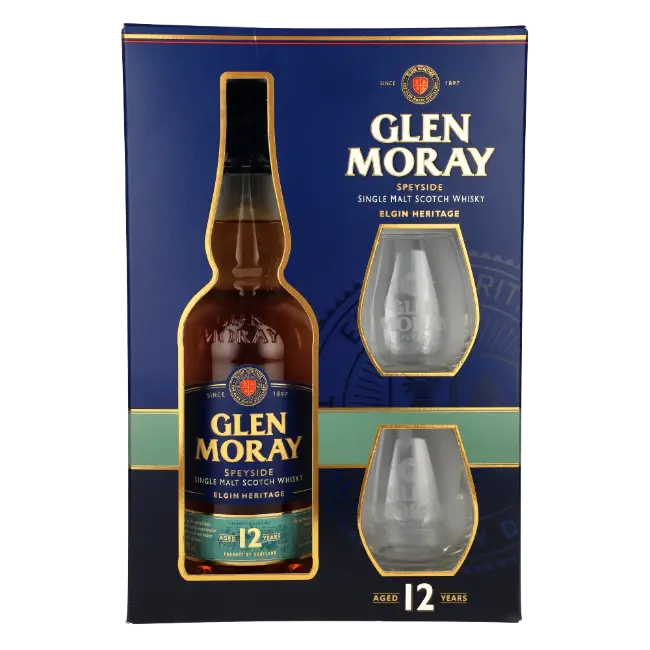 zdjęcie produktu GLEN MORAY 12Y 40% 0,7L GLASS PACK 0