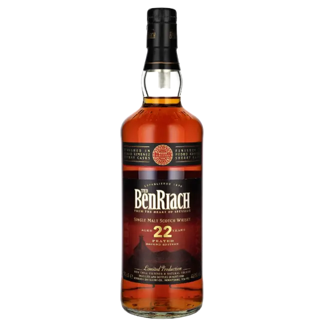 zdjęcie produktu BENRIACH 22 YO PEATED SECOND EDITION ALBARIZE PX 46% 0,7L GB 1