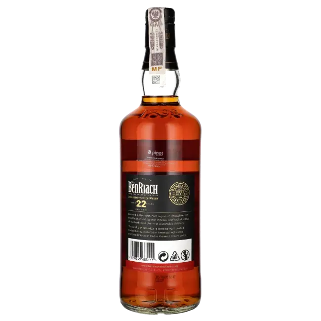 zdjęcie produktu BENRIACH 22 YO PEATED SECOND EDITION ALBARIZE PX 46% 0,7L GB 2