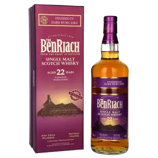 zdjęcie produktu BENRIACH 22 YO DARK RUM FINISH 46% 0,7L GB