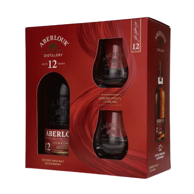 zdjęcie produktu ABERLOUR 12Y DOUBLE CASK 40% 0,7L + SZKLANKI 3