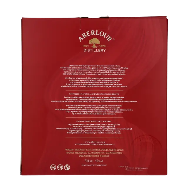 zdjęcie produktu ABERLOUR 12Y DOUBLE CASK 40% 0,7L + SZKLANKI 5