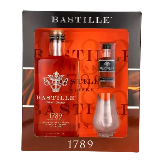 zdjęcie produktu BASTILLE 1789 HANDCRAFTED FRENCH 40% 0,7L + SZKLANKA + MINIATURKA