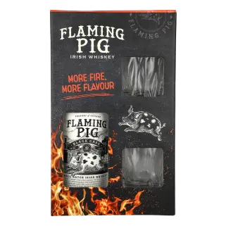 zdjęcie produktu FLAMING PIG BLACK CASK 40% 0,7L GLASS PACK 