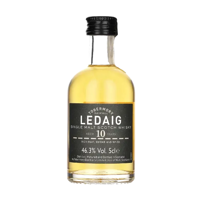 zdjęcie produktu MINIATURKA WHISKY LEDAIG 10YO 46,3% 0,05L 0