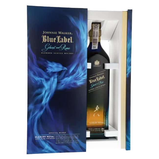 zdjęcie produktu JOHNNIE WALKER BLUE LABEL GHOST AND RARE GLENURY ROYAL 43,8% 0,7L 1