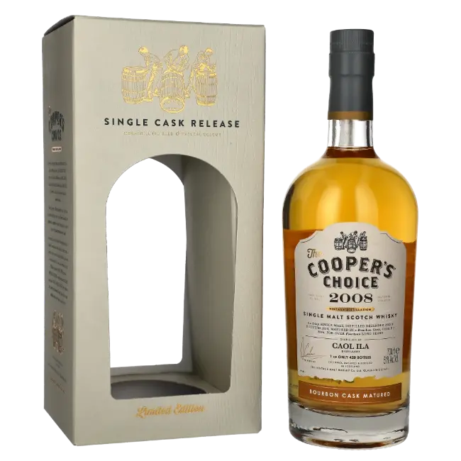 zdjęcie produktu COOPERS CHOICE CAOL ILA 2008 14 Y BOURBON CASK MATURED 51% 0,7L 0