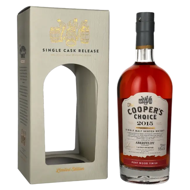 zdjęcie produktu COOPERS CHOICE ABERFELDY 2015 7 Y PORT WOOD FINISH 54,5% 0,7L 0