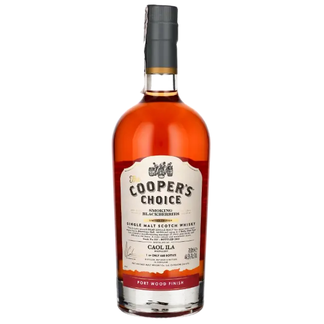 zdjęcie produktu COOPERS CHOICE CAOL ILA SMOKING BLACKBERRIES PORT WOOD FINISH 44,5% 0,7L 1