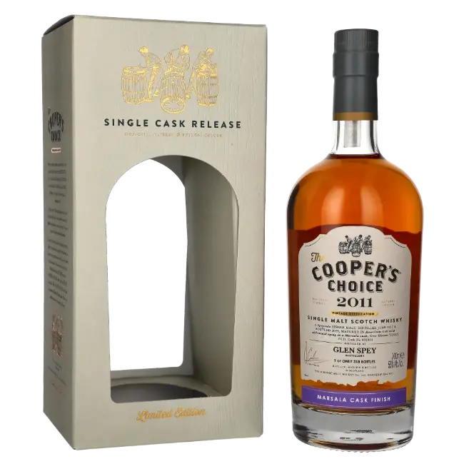 zdjęcie produktu COOPERS CHOICE GLEN SPEY 2011 11 Y MARSALA CASK FINISH 53% 0,7L 0