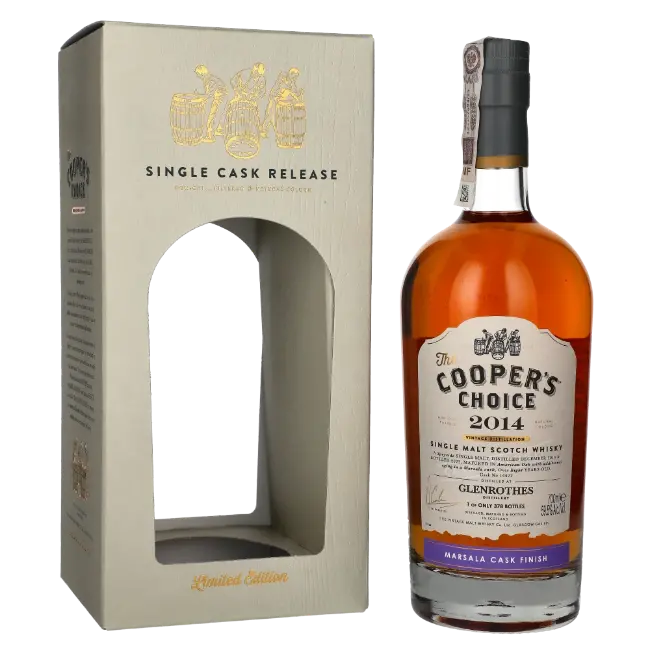 zdjęcie produktu COOPERS CHOICE GLENROTHES 2004 8 Y MARSALA CASK FINISH 59,5% 0,7L 0