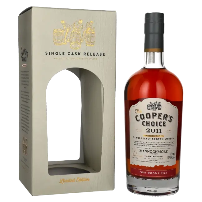 zdjęcie produktu COOPERS CHOICE MANNOCHMORE 2011 11 Y PORT WOOD FINISH 51,5%0,7L 0