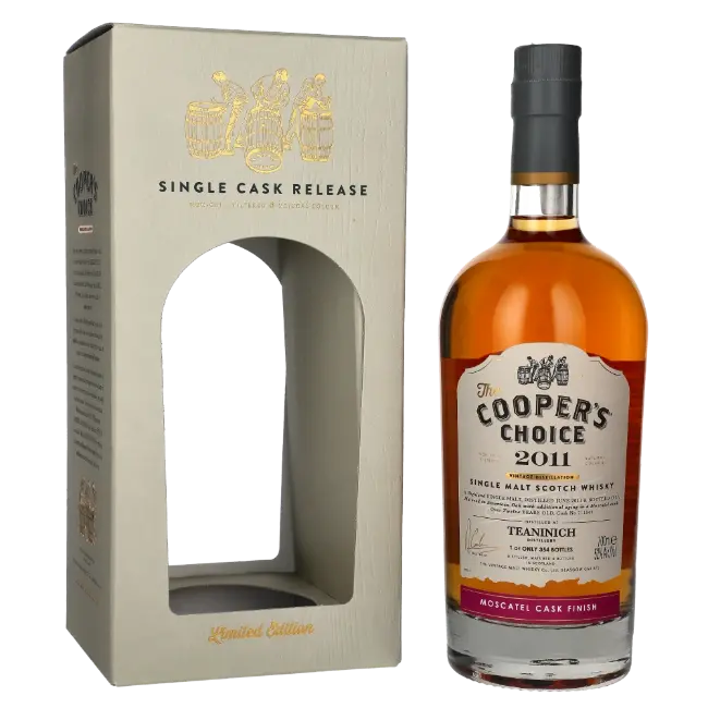 zdjęcie produktu COOPERS CHOICE TEANINICH 2011 12 Y MOSCATEL CASK FINISH 52% 0,7L 0