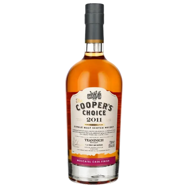 zdjęcie produktu COOPERS CHOICE TEANINICH 2011 12 Y MOSCATEL CASK FINISH 52% 0,7L 1