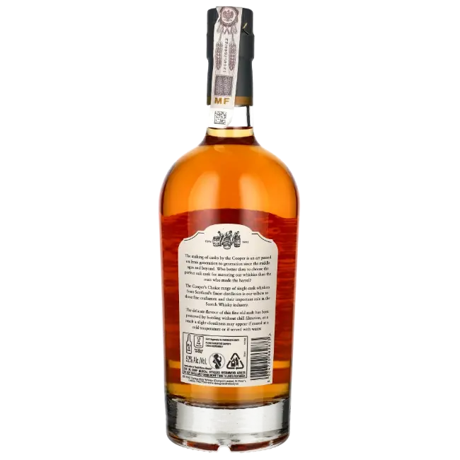 zdjęcie produktu COOPERS CHOICE TEANINICH 2011 12 Y MOSCATEL CASK FINISH 52% 0,7L 2