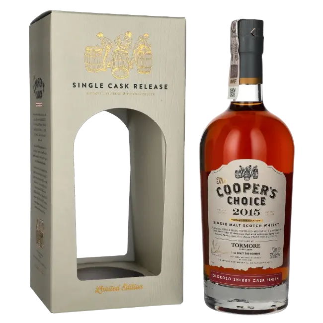 zdjęcie produktu COOPERS CHOICE TORMORE 2015 7 Y OLOROSO SHERRY CASK FINISH 57% 0,7L 0