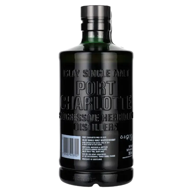 zdjęcie produktu BRUICHLADDICH PORT CHARLOTTE PAC 01 2011 HEAVILY PEATED ISLAY BARLEY 56,1% 0,7L 2