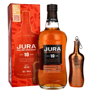 zdjęcie produktu ISLE OF JURA 10 Y 40% 0,7L + HIP FLASK (PIERSIÓWKA)