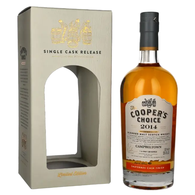 zdjęcie produktu COOPERS CHOICE CAMPBELTOWN 2014 8 Y SAUTERNES CASK FINISH 53% 0,7L 0