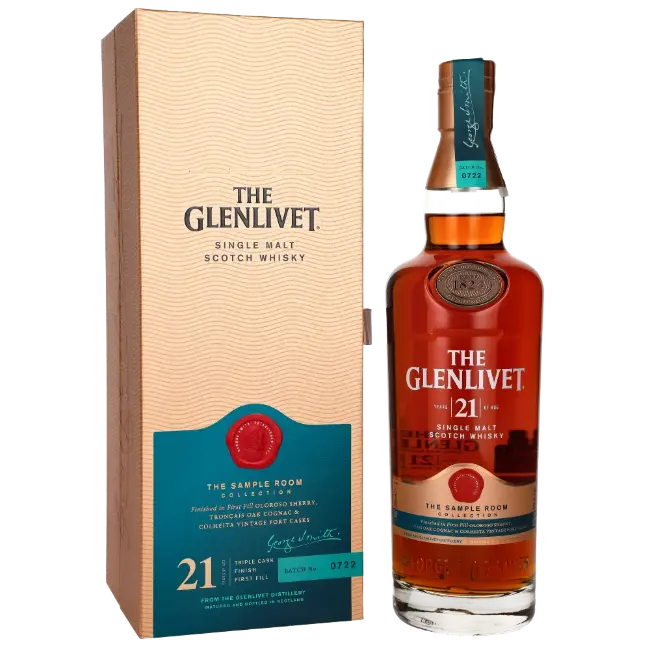 zdjęcie produktu GLENLIVET 21 Y THE SAMPLE ROOM 43% 0,7L 0