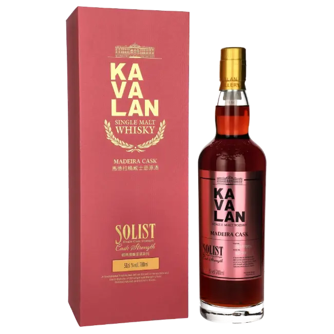 zdjęcie produktu KAVALAN SOLIST MADEIRA SINGLE CASK STRENGTH 58,6% 0,7L 0