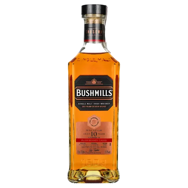 zdjęcie produktu BUSHMILLS PLUM BRANDY 10 Y 59,6% 0,7L 1