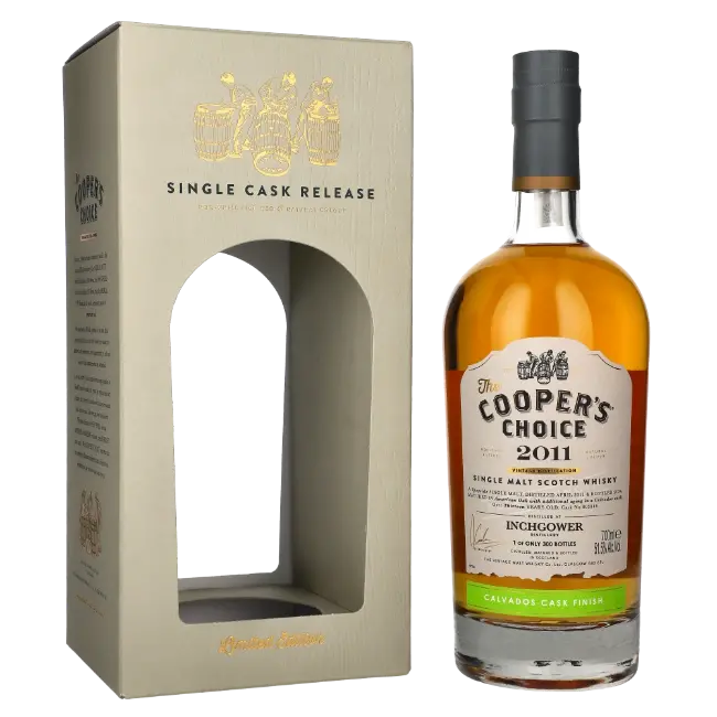 zdjęcie produktu COOPERS CHOICE INCHGOWER 13 Y 2011/2024 CALVADOS CASK FINISH 51,5% 0,7L 0