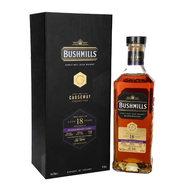 zdjęcie produktu BUSHMILLS 18 Y SPANISH BRANDY 54,3% 0,7L 0