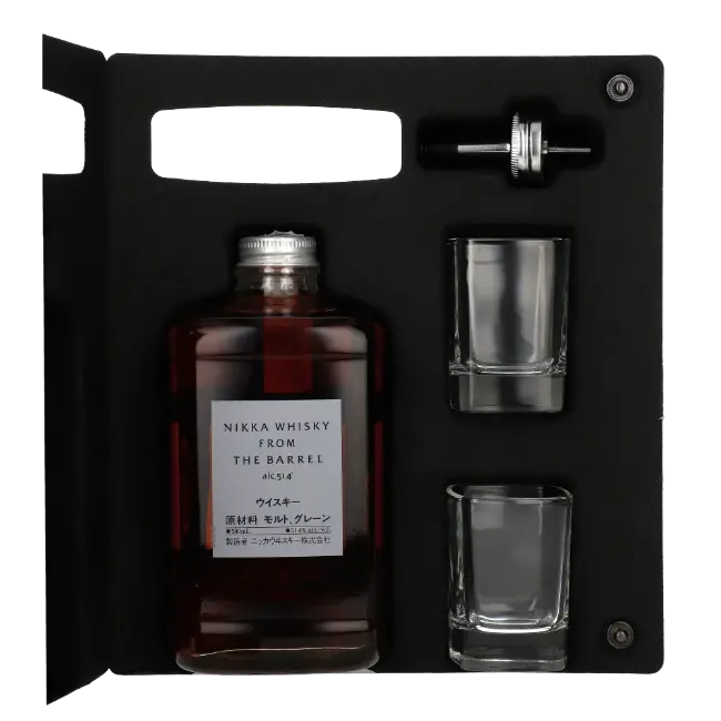 zdjęcie produktu NIKKA FROM BARREL 51,4% 0,5L ZESTAW ZE SZKLANKAMI 0
