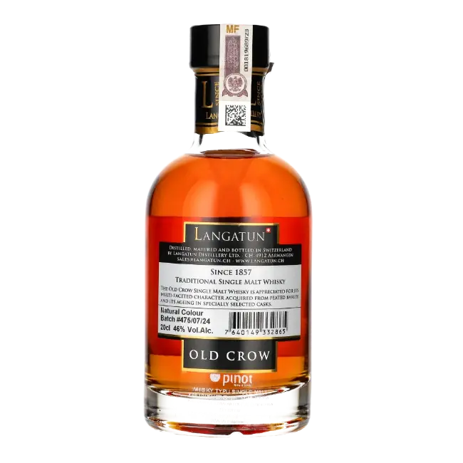 zdjęcie produktu LANGATUN OLD CROW PEATED 46% 0,2L 1