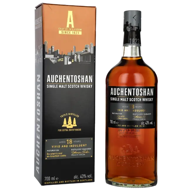 zdjęcie produktu WHISKY SM AUCHENTOSHAN 18Y 43% 0,7L 0