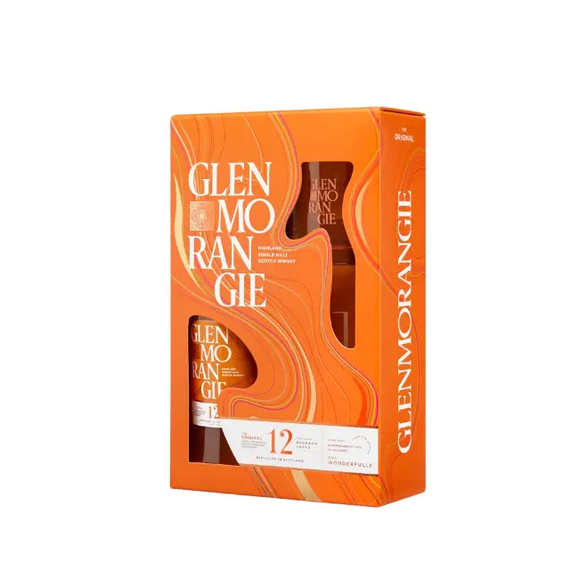 zdjęcie produktu GLENMORANGIE ORGINAL 12 Y + DWIE SZKLANKI 40% 0,7L 1