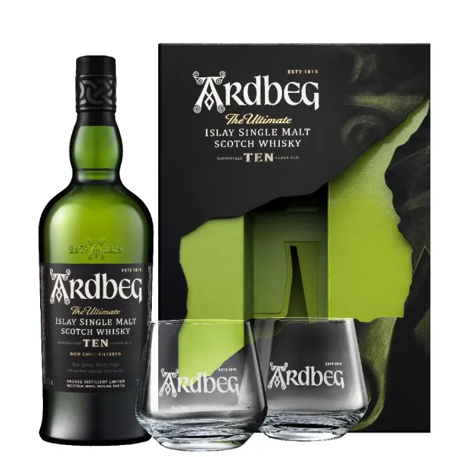zdjęcie produktu ARDBEG 10 Y + DWIE SZKLANKI 46% 0,7L 0