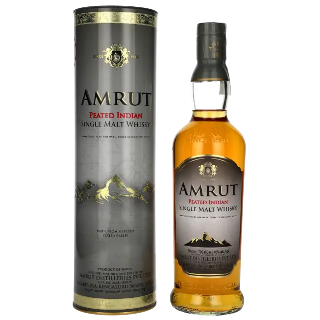 zdjęcie produktu AMRUT PEATED INDIAN MALT 46% 0,7L 0