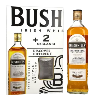 zdjęcie produktu BUSHMILLS ORIGINAL 40% 0,7 + SZKLANKI