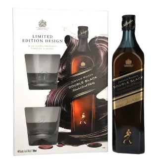zdjęcie produktu JOHNNIE WALKER DOUBLE BLACK 40% 0,7 + GLASS