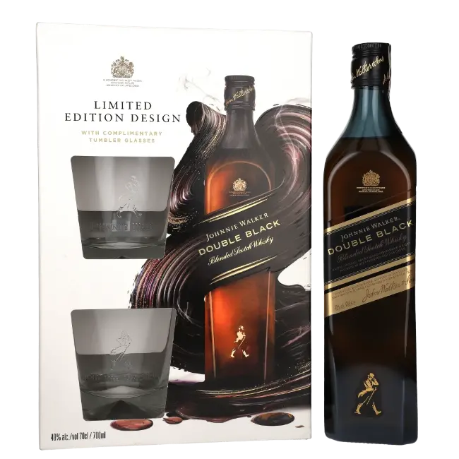 zdjęcie produktu JOHNNIE WALKER DOUBLE BLACK 40% 0,7 + GLASS 0