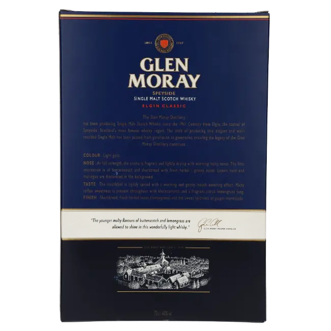 zdjęcie produktu GLEN MORAY CLASSIC 40% 0,7L GLASS PACK 1