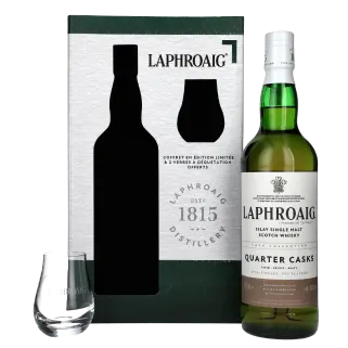zdjęcie produktu LAPHROAIG QUARTER CASK 48% 0,7L + SZKLANKI