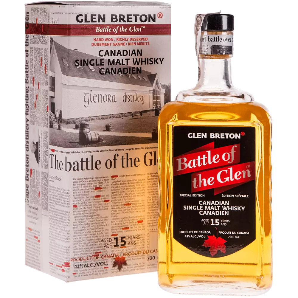 Whisky GLEN BRETON BATTLE OF GLEN 15Y 43% 0,7L Rodzaj Single Malt