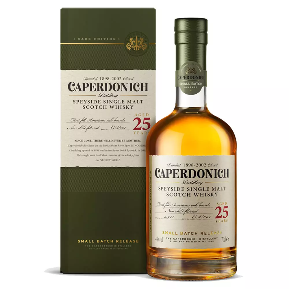 🥃Whisky CAPERDONICH UNPEATED 25Y 48% 0,7L Rodzaj Single Malt