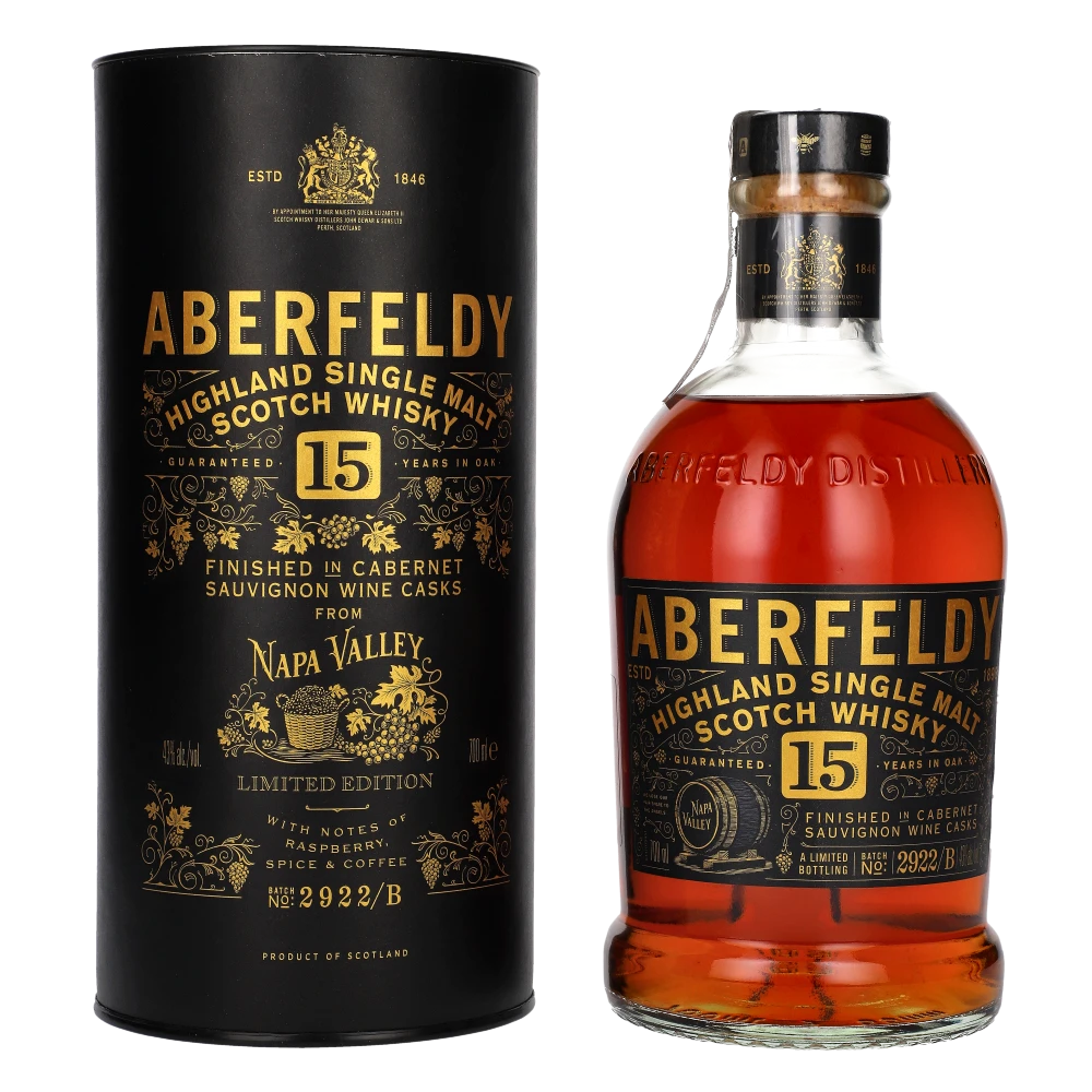 🥃Whisky ABERFELDY 15 Y NAPA VALLEY CABERNET SAUVIGNON CASK 43