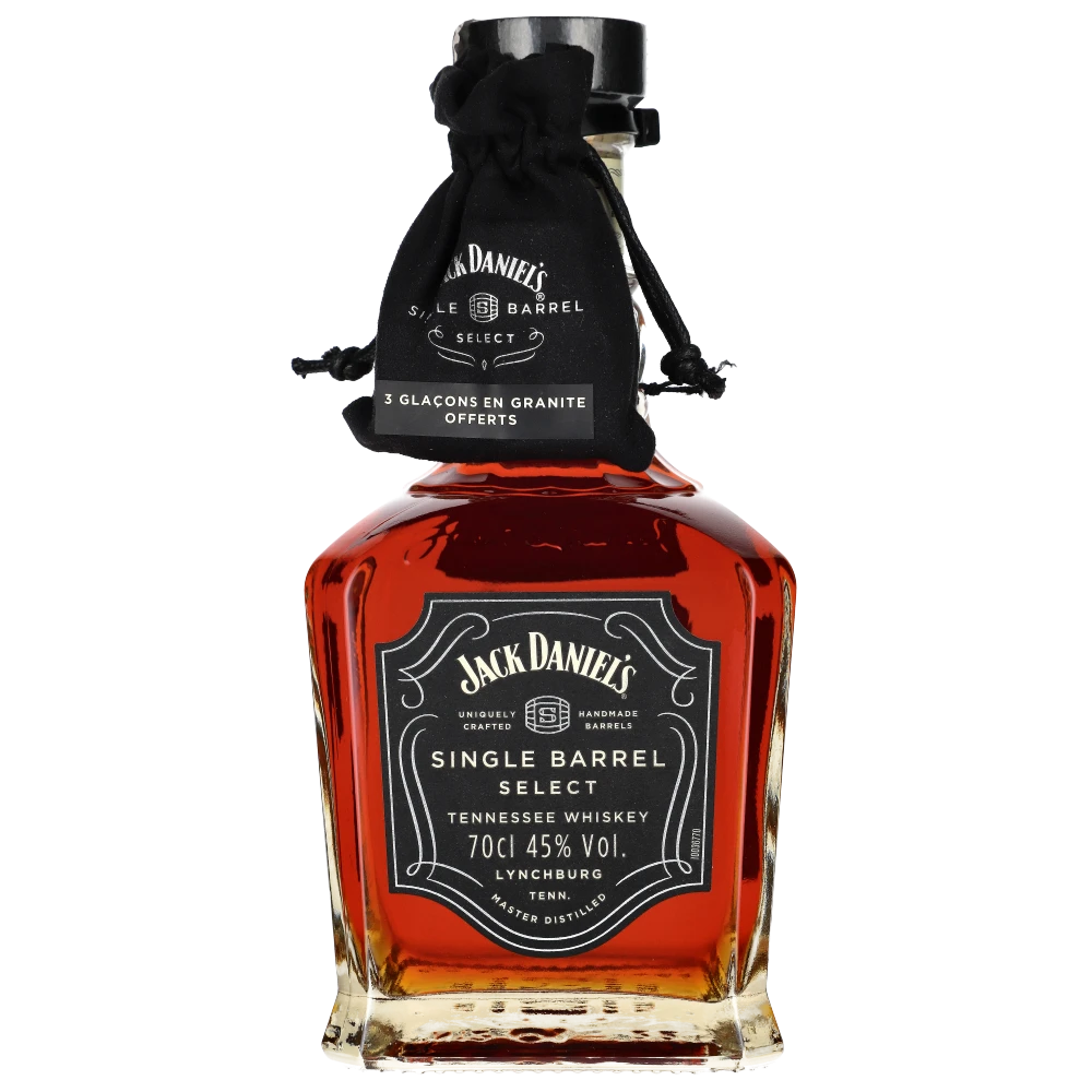 🥃Whisky JACK DANIELS SINGLE BARREL SELECT + 3 KOSTKI 45% 0