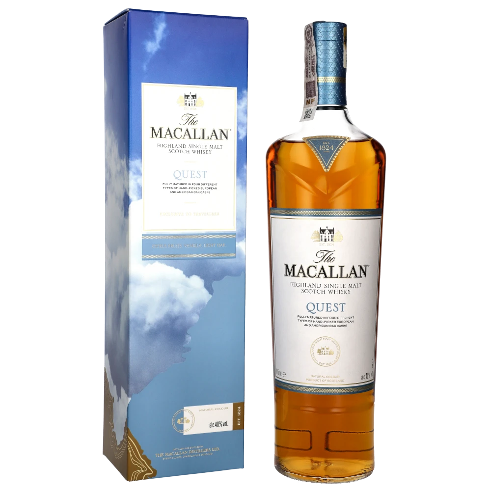 🥃Whisky MACALLAN QUEST 40% 1L Rodzaj Single Malt - cena i