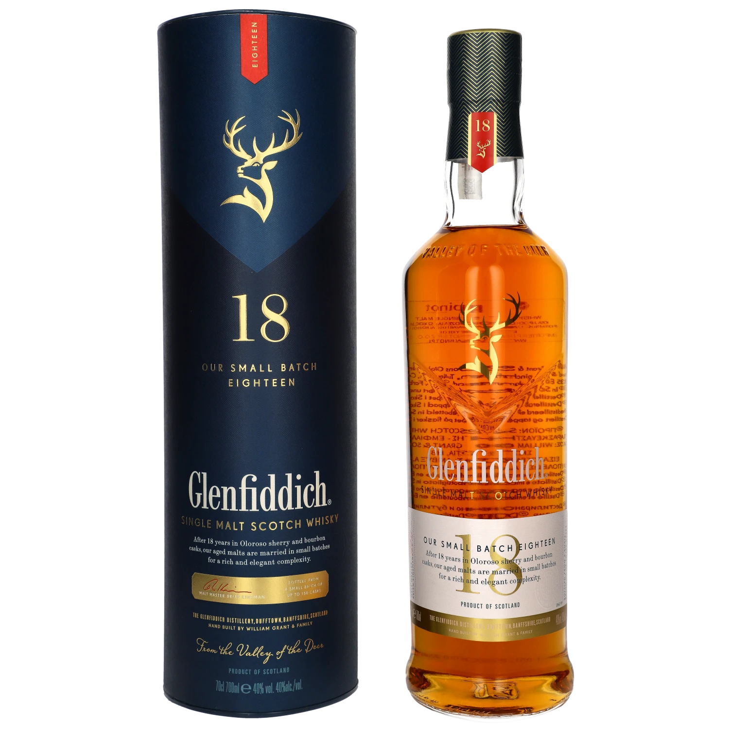 🥃Whisky Glenfiddich 18 letni Small Batch Reserve, single